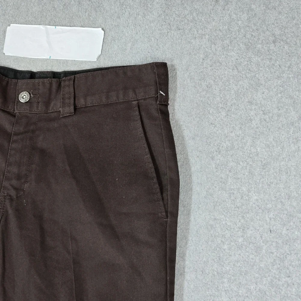 Dickies Men Pants 30X32 Brown Chino Twill FLEX Work Pants Logo 31